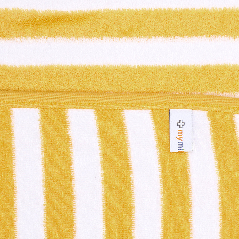 My Milestones Kids Bath Towel Bold Stripped - Yellow / White
