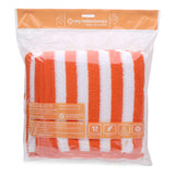 My Milestones Kids Bath Towel Bold Stripped - Orange / White