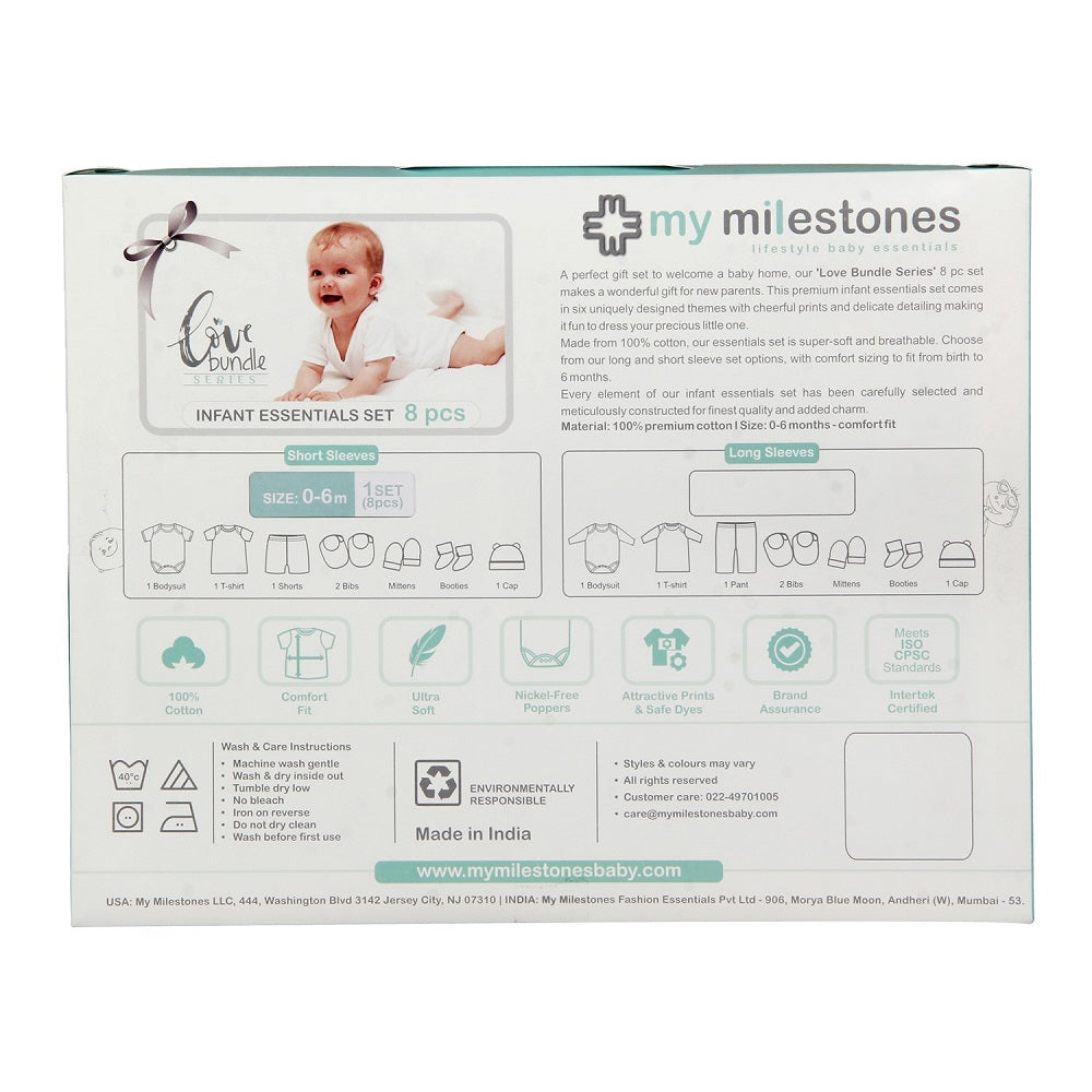 Infant Essentials Gift Set - Grey, Set of 8
