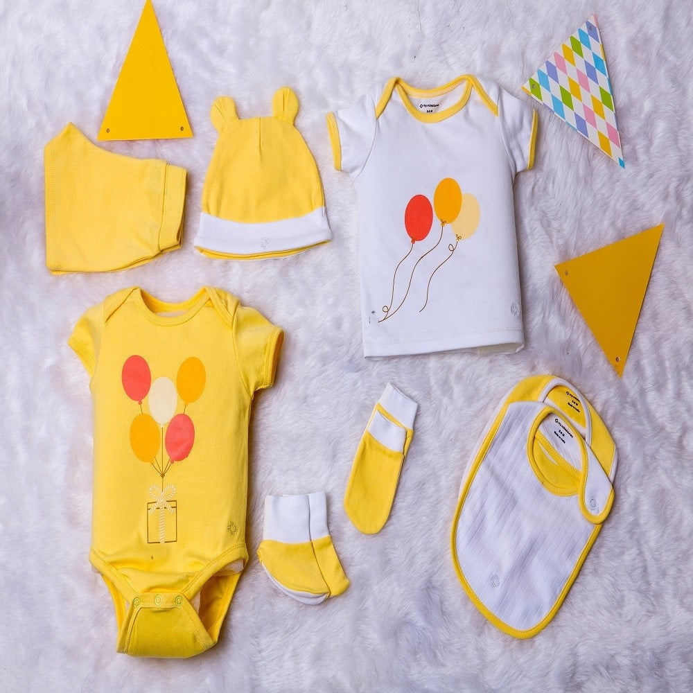 Infant Essentials Gift Set - Yellow, Set of 8