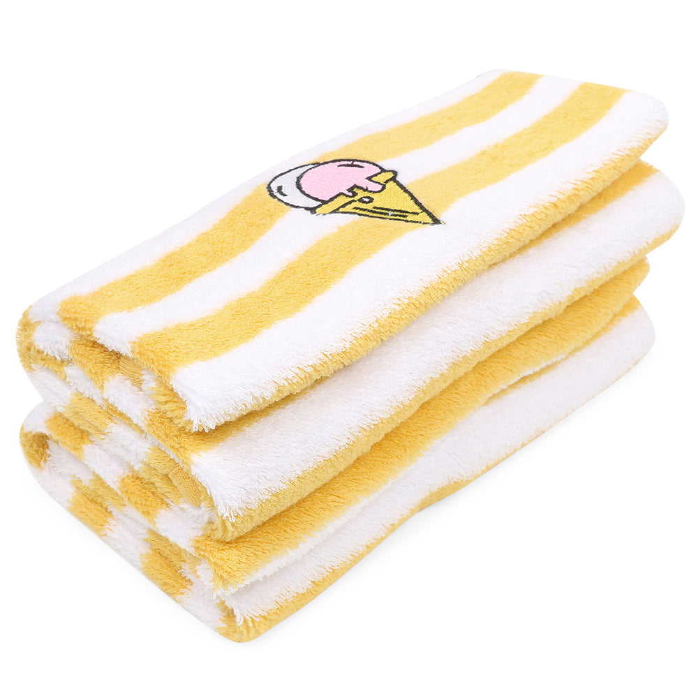 My Milestones Kids Hand Towel - Yellow / White