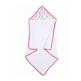 Infant Hooded Towel Wrap - Carnival White/Pink
