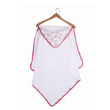 Infant Hooded Towel Wrap - Carnival White/Pink
