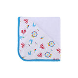 Infant Hooded Towel Wrap - Carnival White/Blue