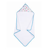Infant Hooded Towel Wrap - Carnival White/Blue