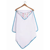 Infant Hooded Towel Wrap - Carnival White/Blue
