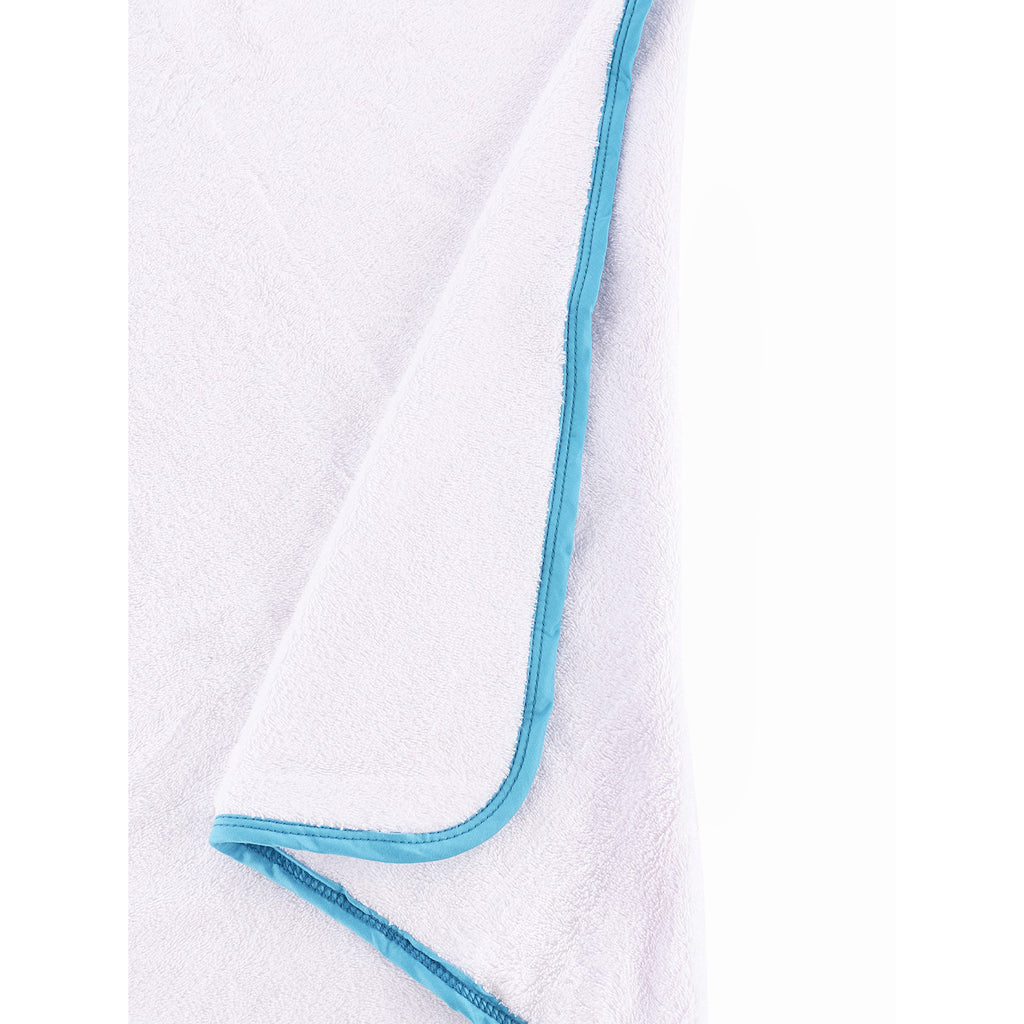 Infant Hooded Towel Wrap - Carnival White/Blue