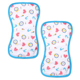 My Milestones Luxe all-purpose Washcloths 2pc Set - Carnival Blue