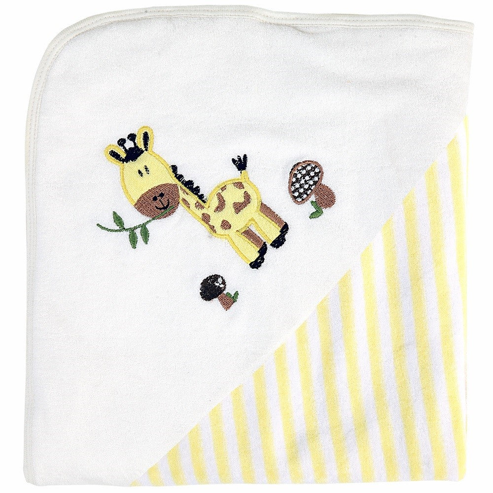 Hooded Towel - Yellow Stripes