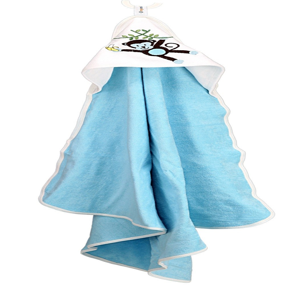 Hooded Towel - Blue Solid