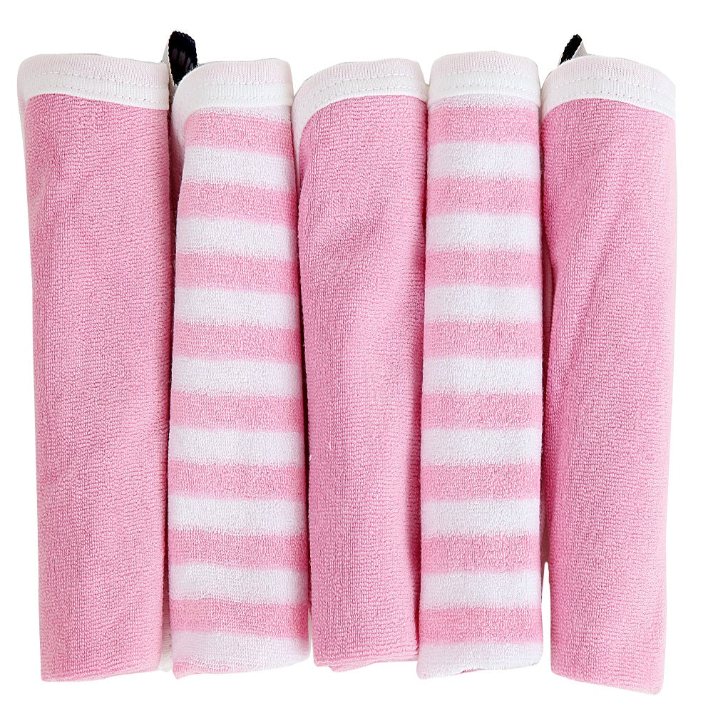 Wash Cloths/Napkins - Pink, Set of 5