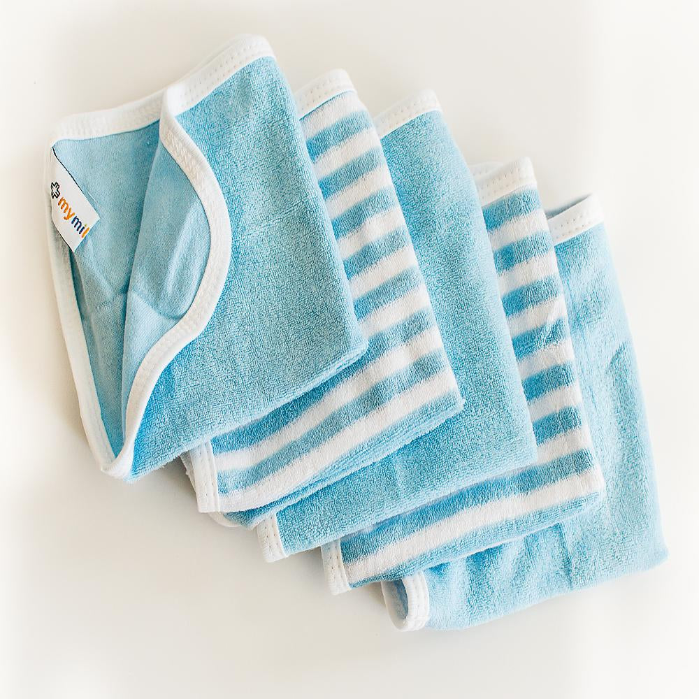 Wash Cloths/Napkins - Blue, Set of 5