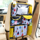 Car Seat/Travel Organizer - Raindrop Yellow
