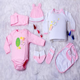Infant Essentials Gift Set, Full Sleeves - Pink, Set of 8