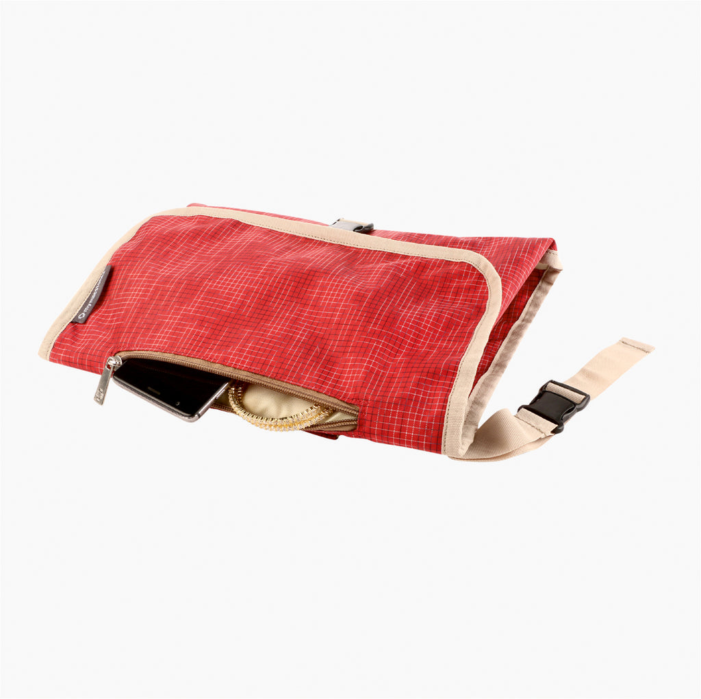 Insta Diaper Changing System/Changing Pad - Red Grid