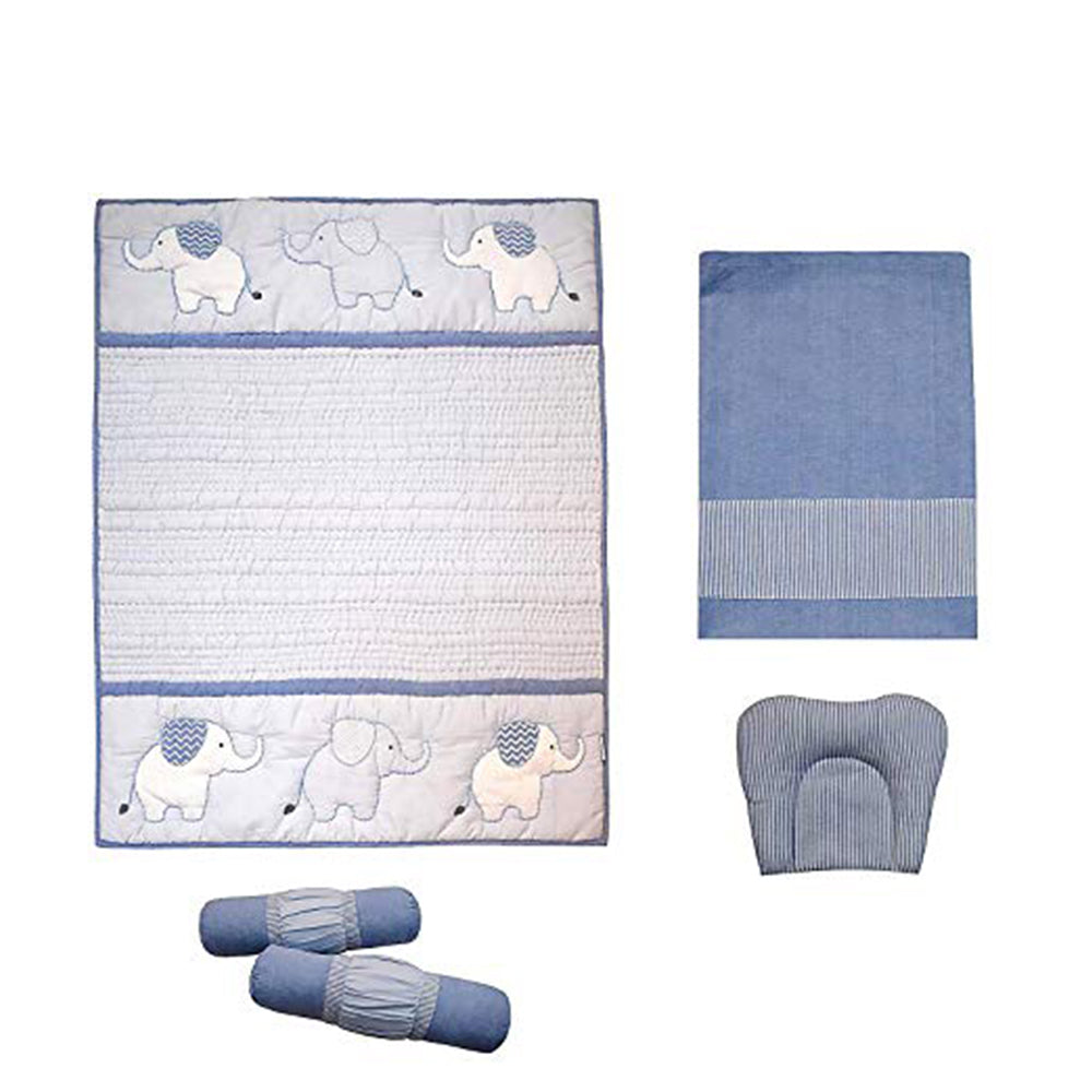 Abracadabra 6 Piece Cot Bedding Set - Blue Elle