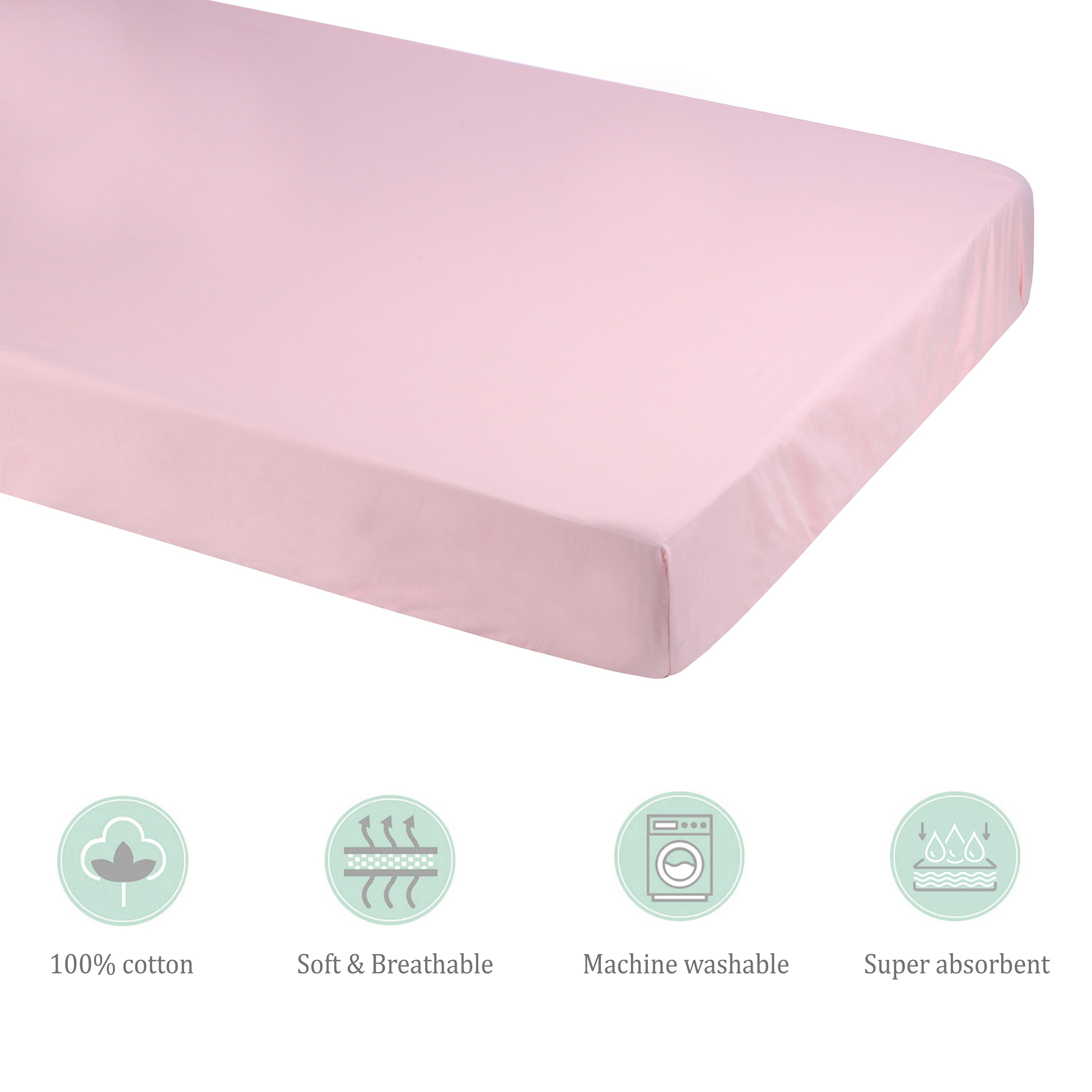 Abracadabra Fitted Sheet - Dusty Pink