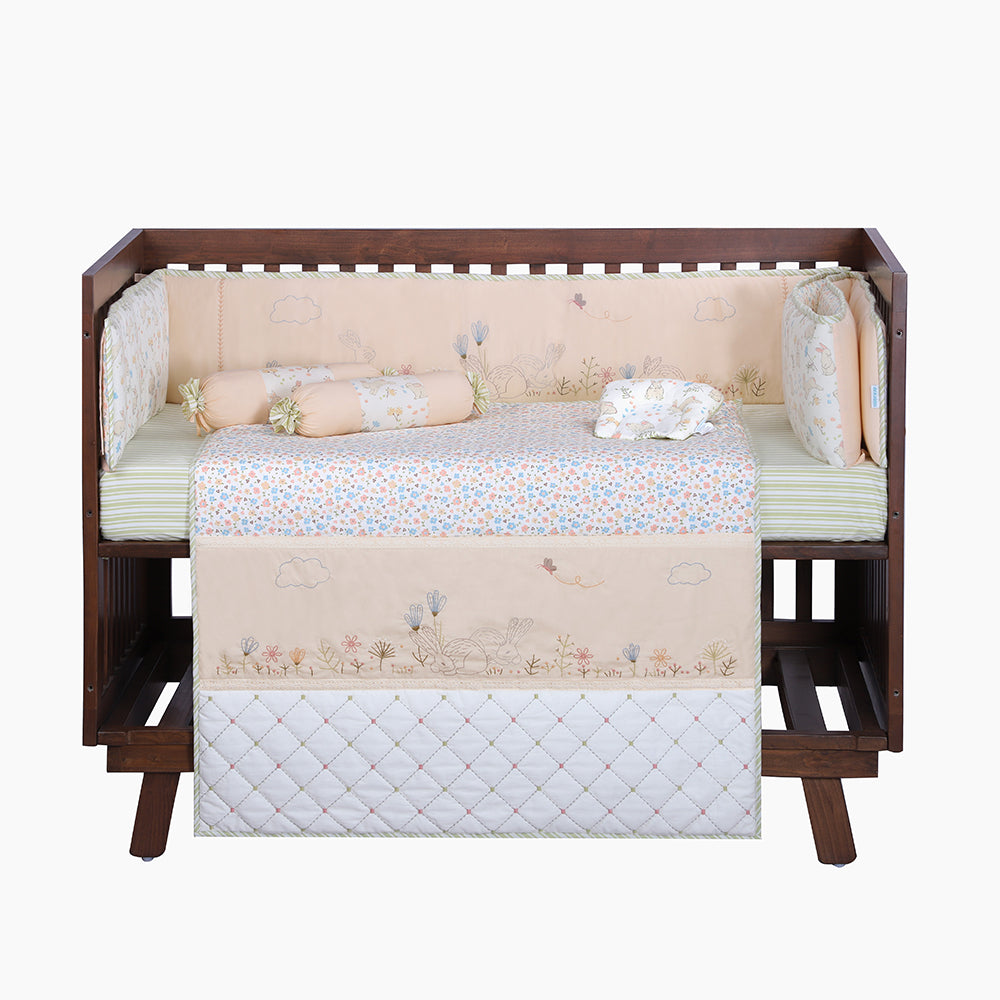 Abracadabra 6 Piece Cot Bedding Set - Bunny Garden