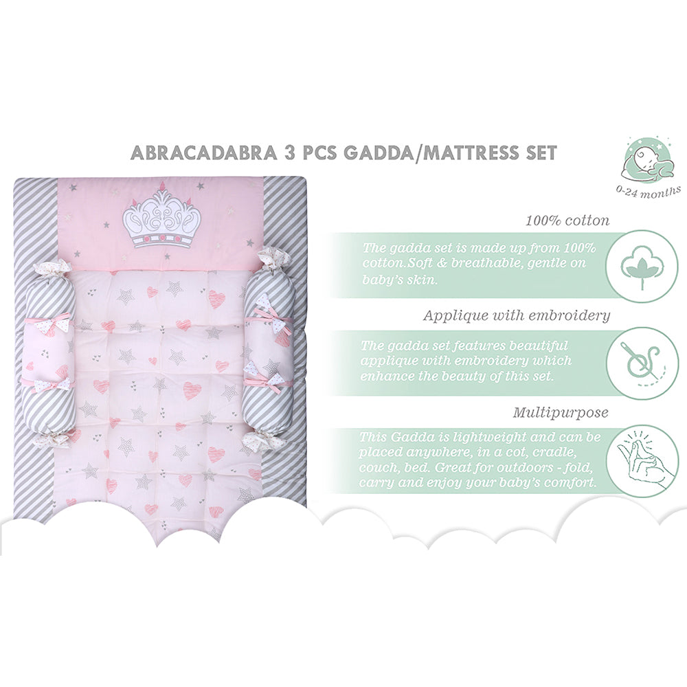 Abracadabra Cotton Bedding/Gadda Set Ballerina Theme -Pink