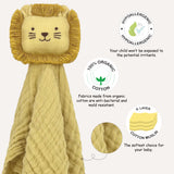 Abracadabra Organics Collectible Security Blanket With Cuddle Toy - Lion