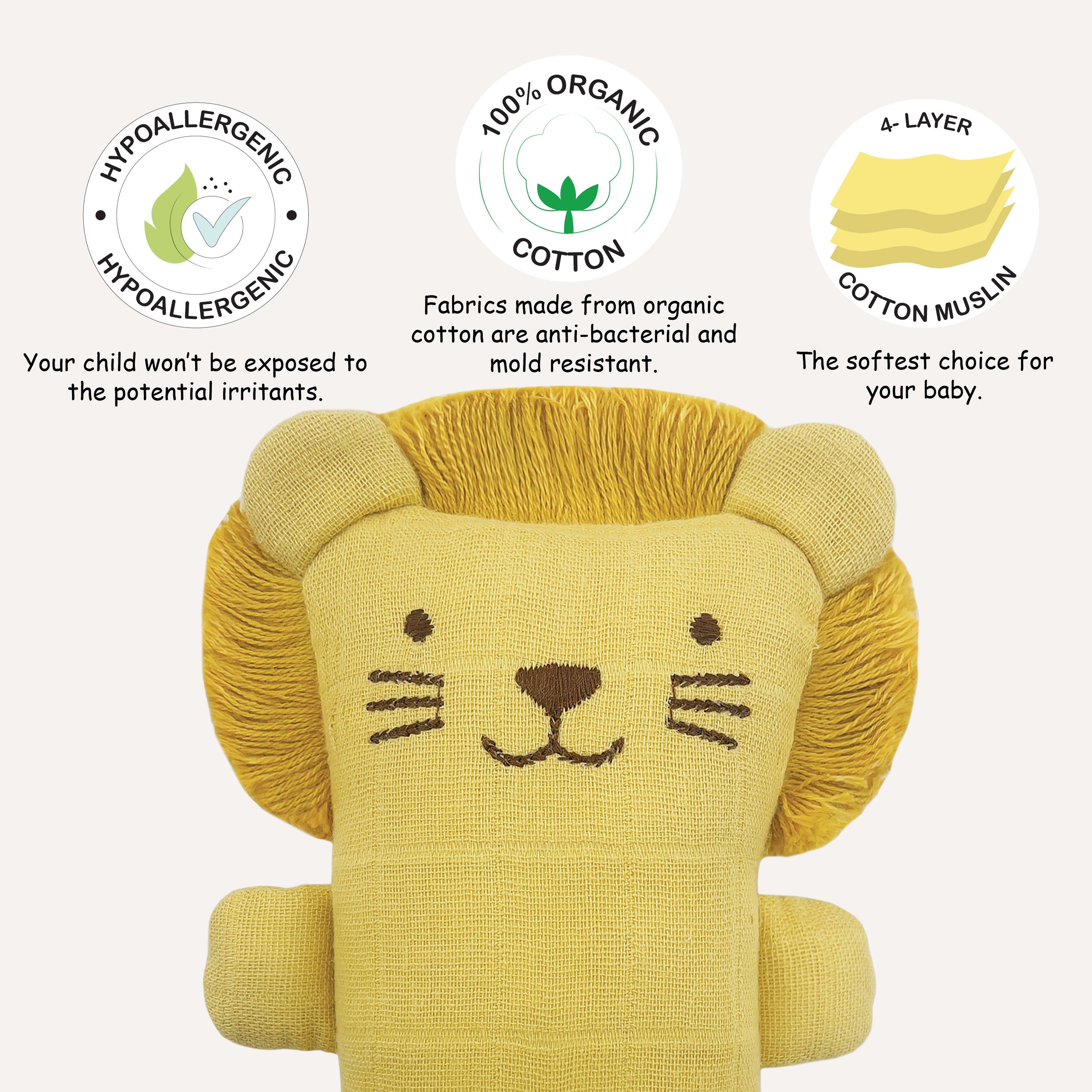 Abracadabra Organics Collectible Cuddle Toy - Lion
