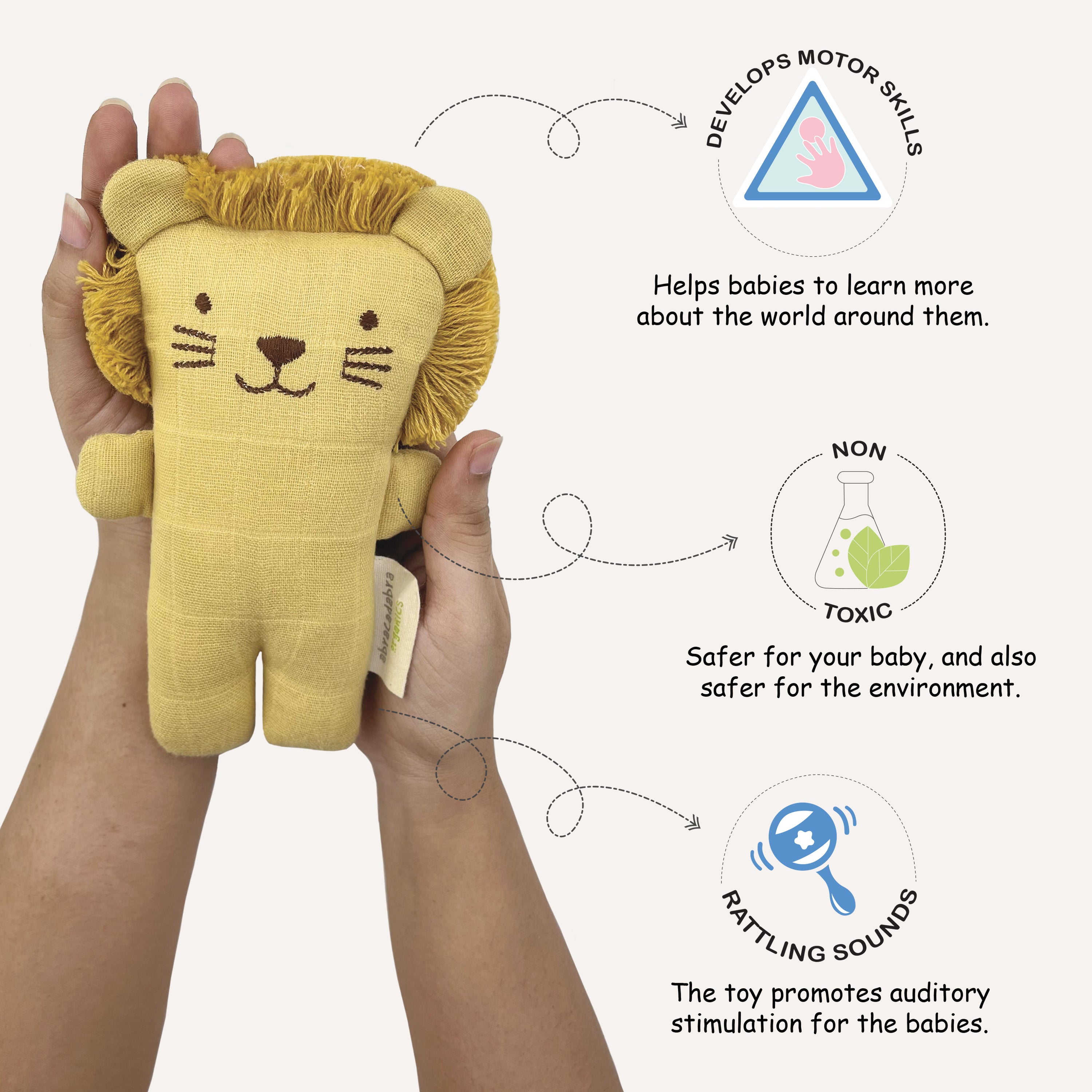 Abracadabra Organics Collectible Cuddle Toy - Lion