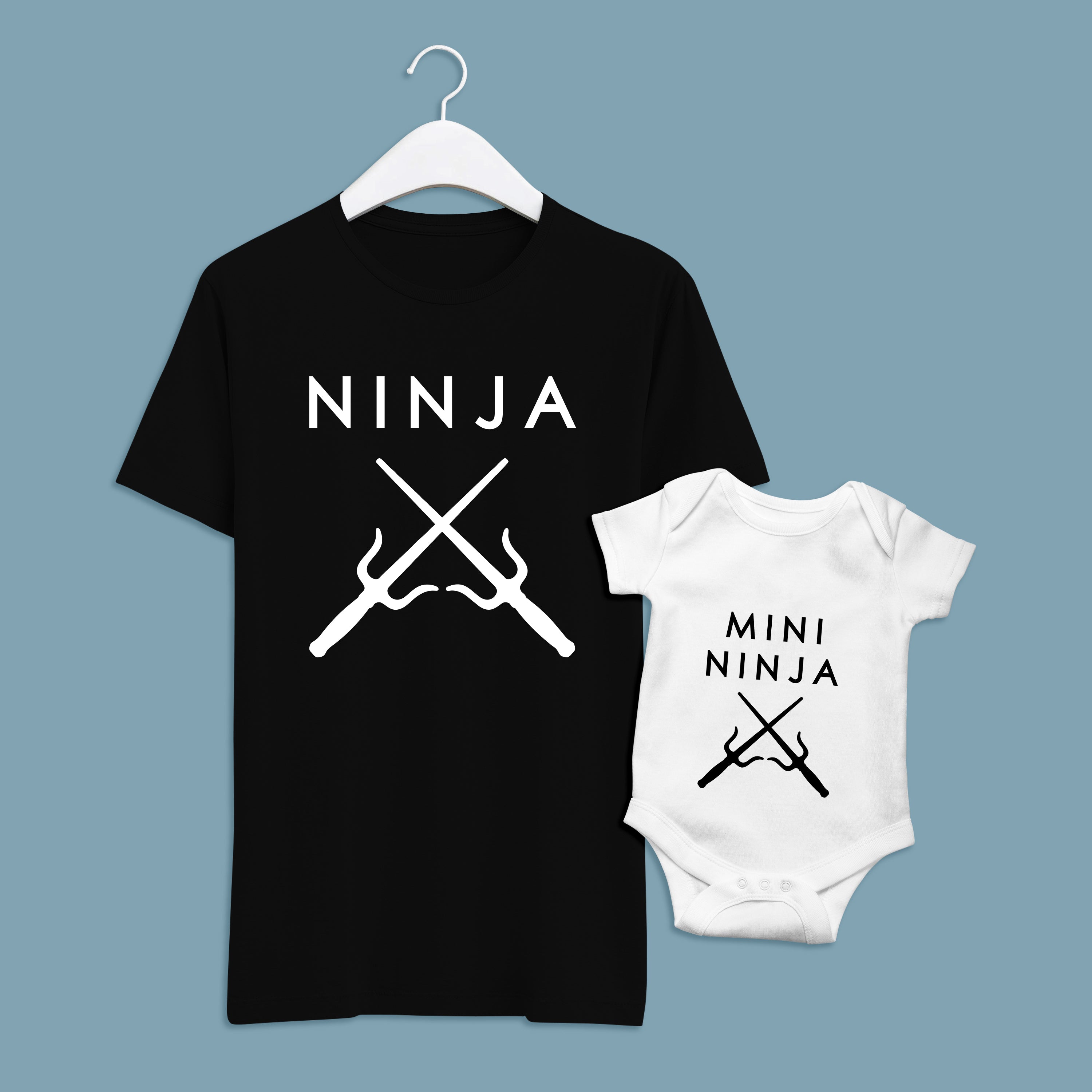 Fathers Day Set  (T shirt + Onesie) - Ninja