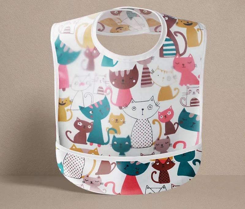Kitty and Friends Reusable Plastic Bibs - 2 pack
