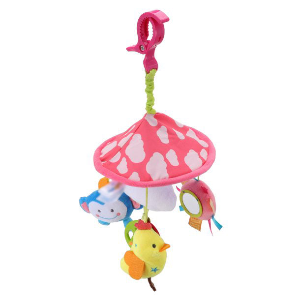 Flappy Hen Bed Hanging Rattle Toy Rotating Cot Mobile - Red