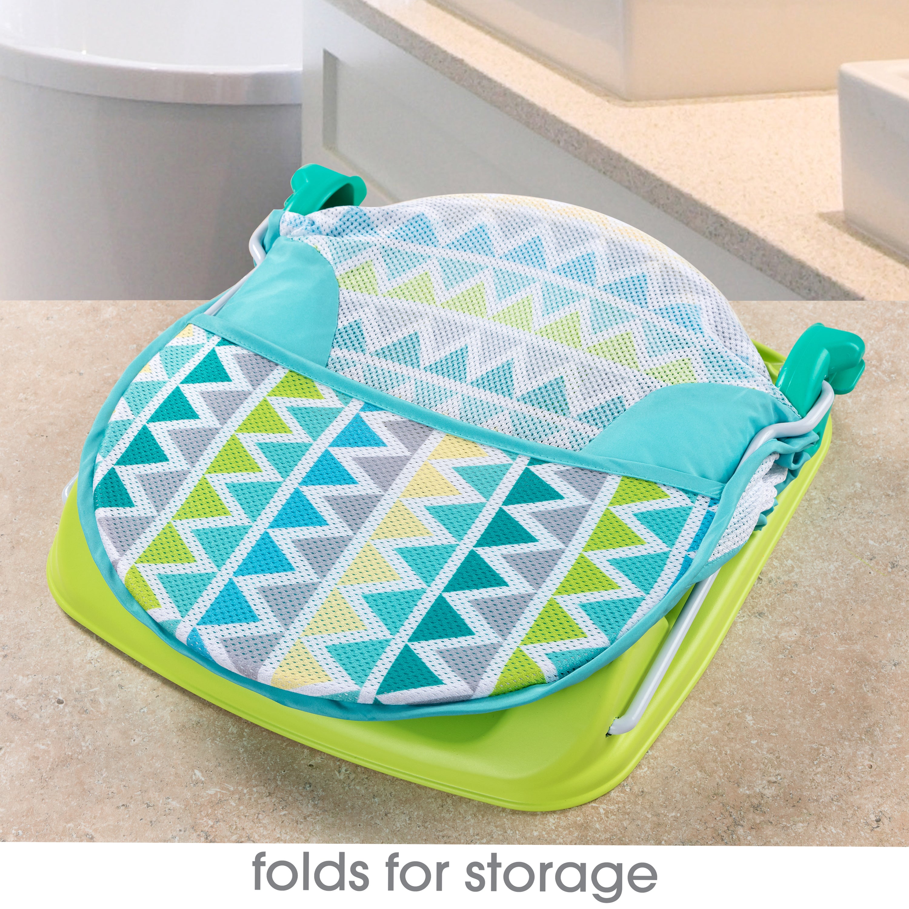 Summer Infant Deluxe Baby Bather Triangles Stripes Birth+ to 9M
