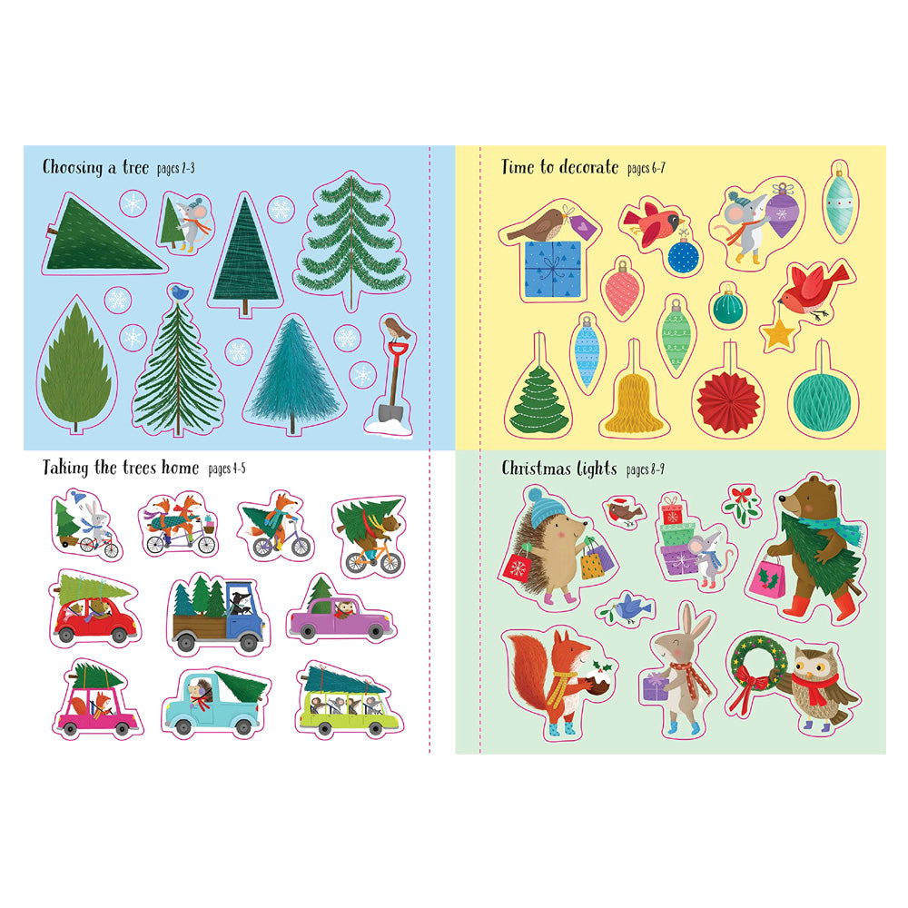 Usborne: Sparkly Christmas Trees Sticker Book