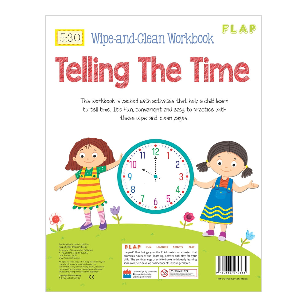 Wipe and Clean Workbook - Telling The Time