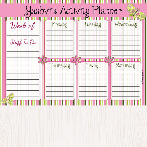 Activity Planner - Colorful Stripes, Set of 50