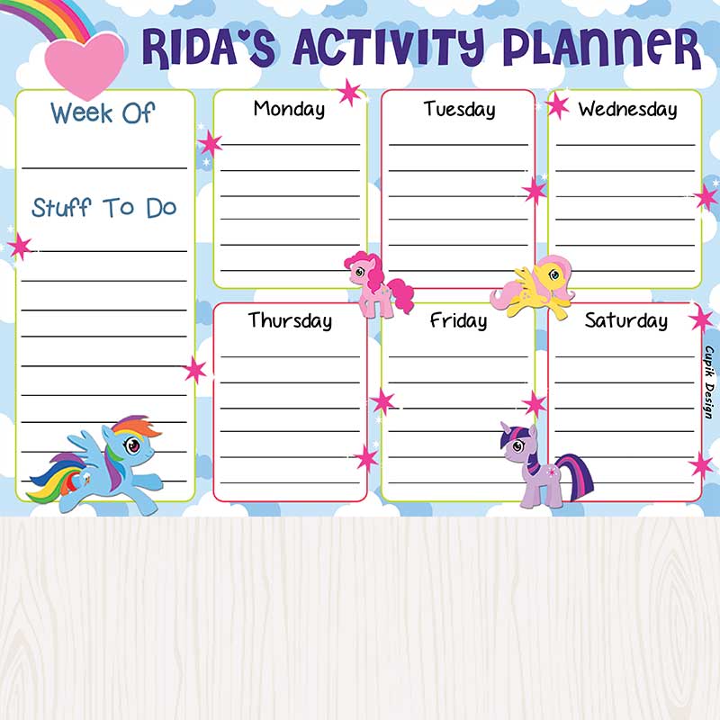 Activity Planner -  My Little Pony, Set of 50