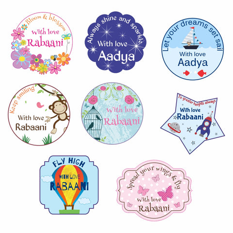 Personalised Gift Stickers - Assorted, Set of 56
