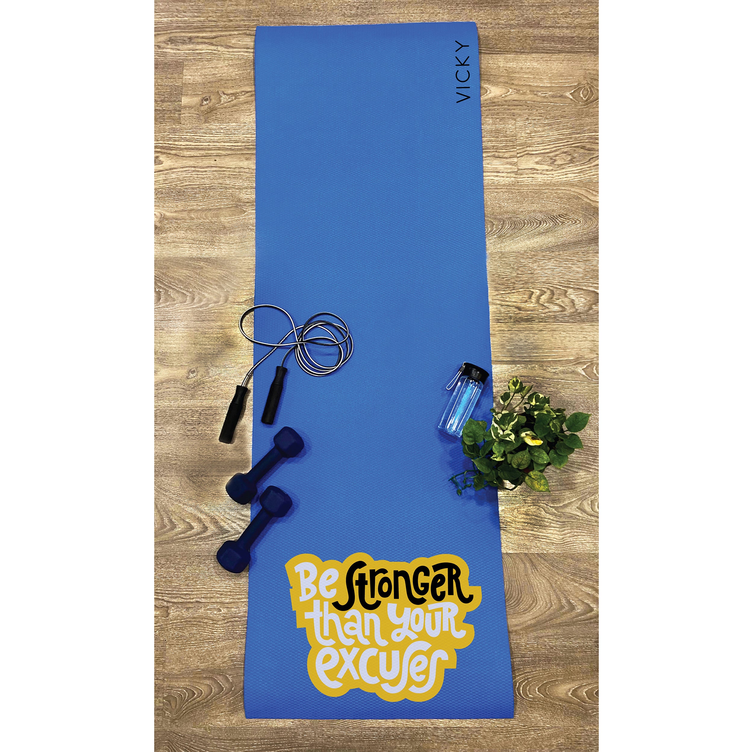 Own It Yoga Mat - Be Stronger Than Your Excuses