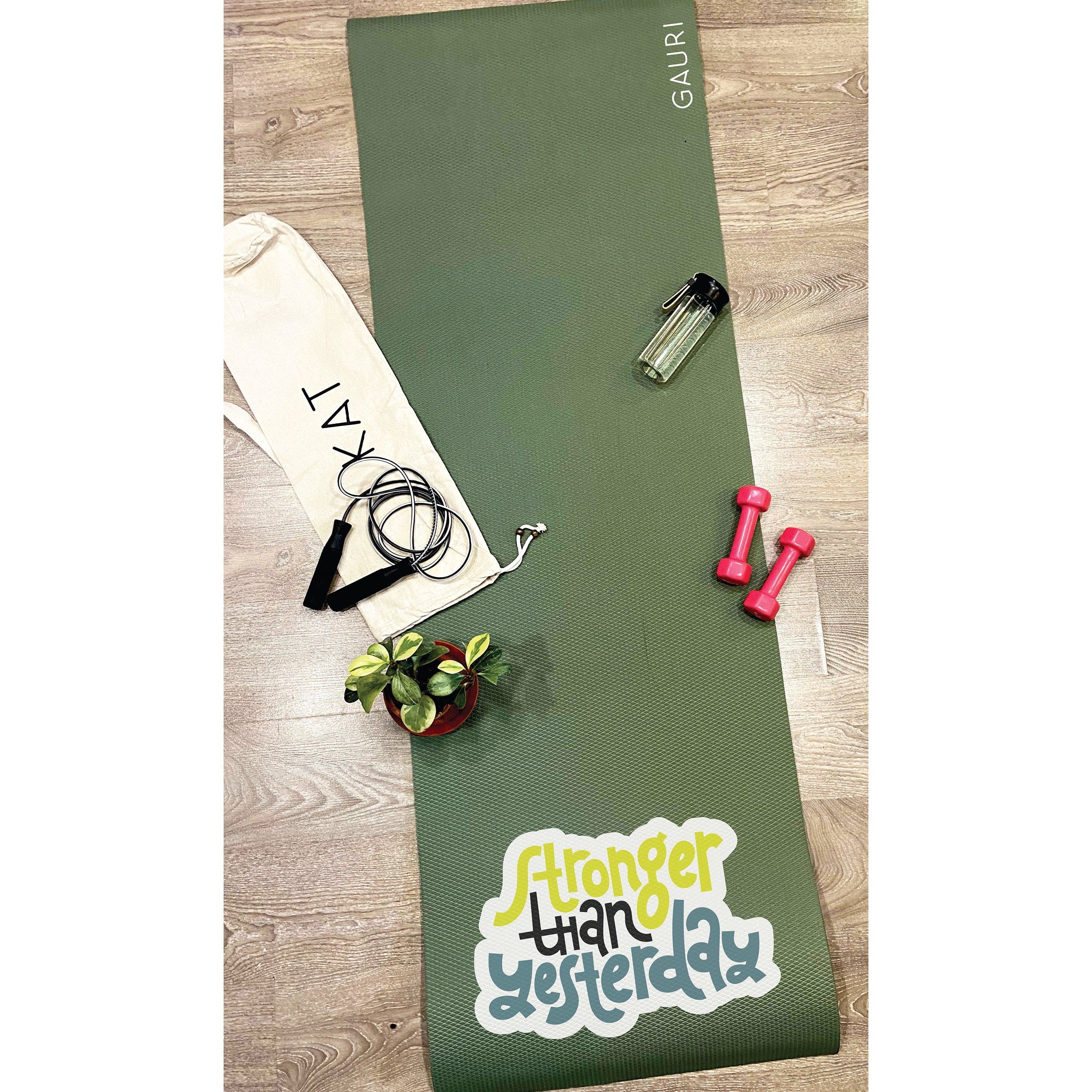 Own It Yoga Mat - Stronger Than Yesterday