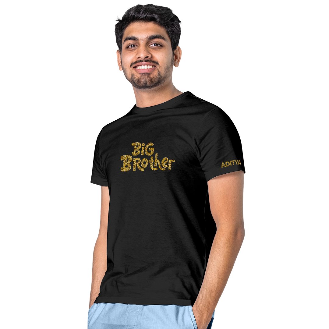 Happy T-shirts - Sibling Series - Black Glitter - Brother