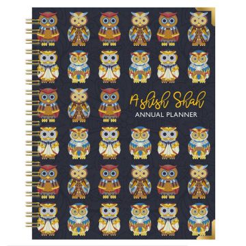 Personalised Banjara Owls Annual Planner - Undated
