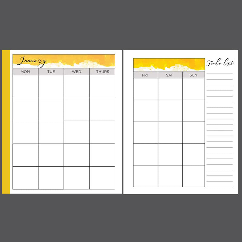 Personalised Fuschia Aqua Annual Planner - Undated