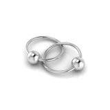 Sterling Silver Rattle & Teether - Double Ring