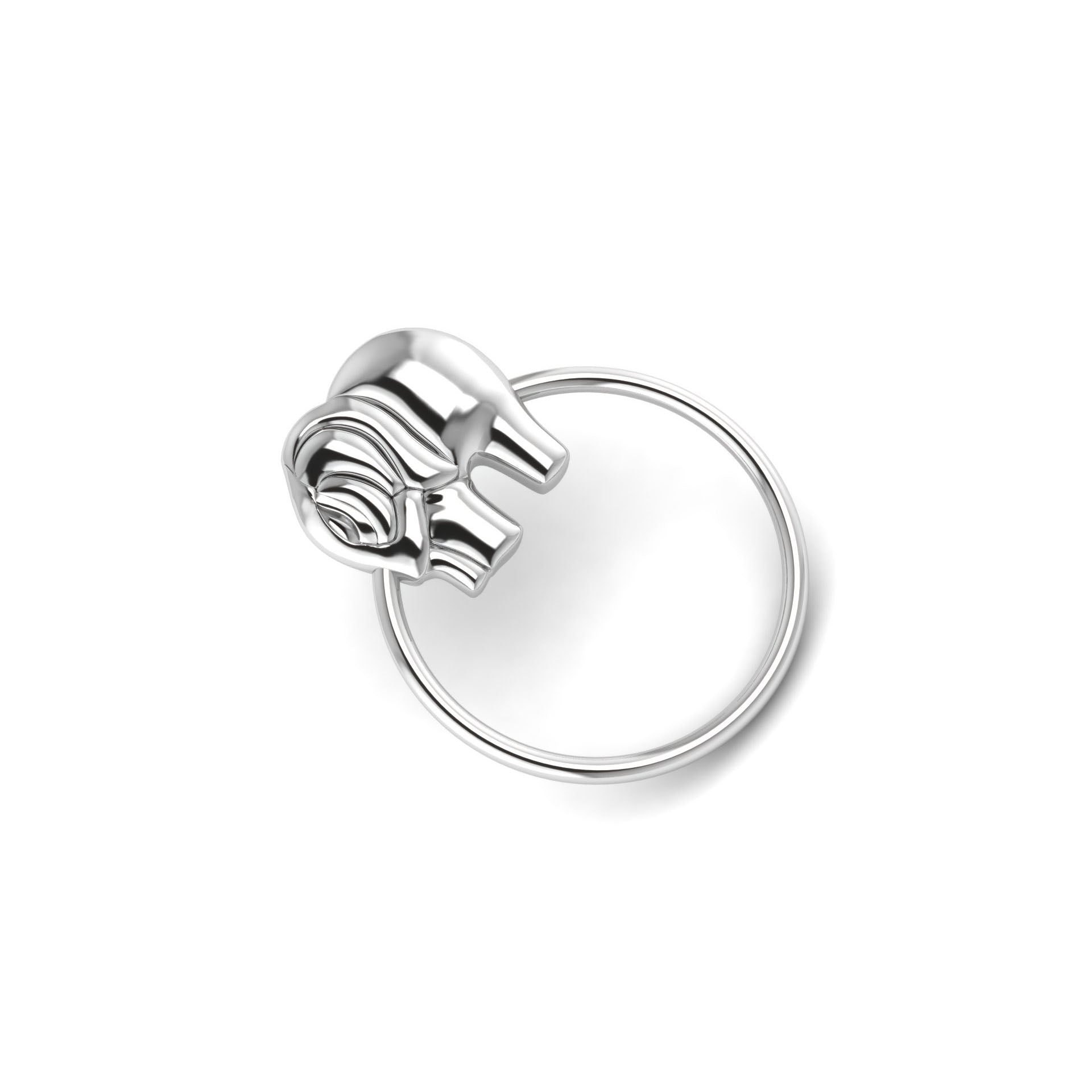 Sterling Silver Rattle & Teether - Elephant Ring