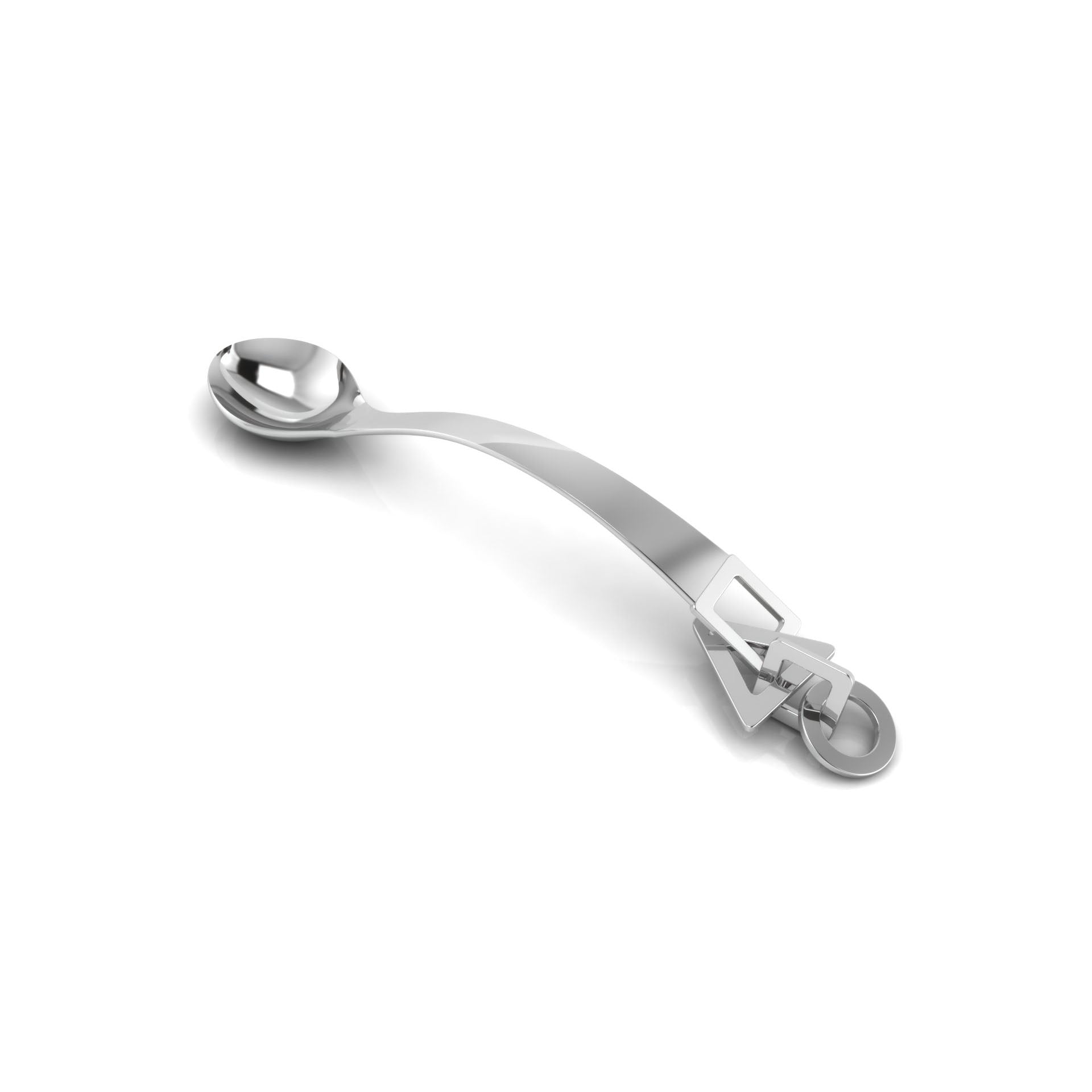 Sterling Silver Feeding Spoon - Shapes Charms