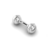 Sterling Silver Rattle - Classic Dumbell Rattle