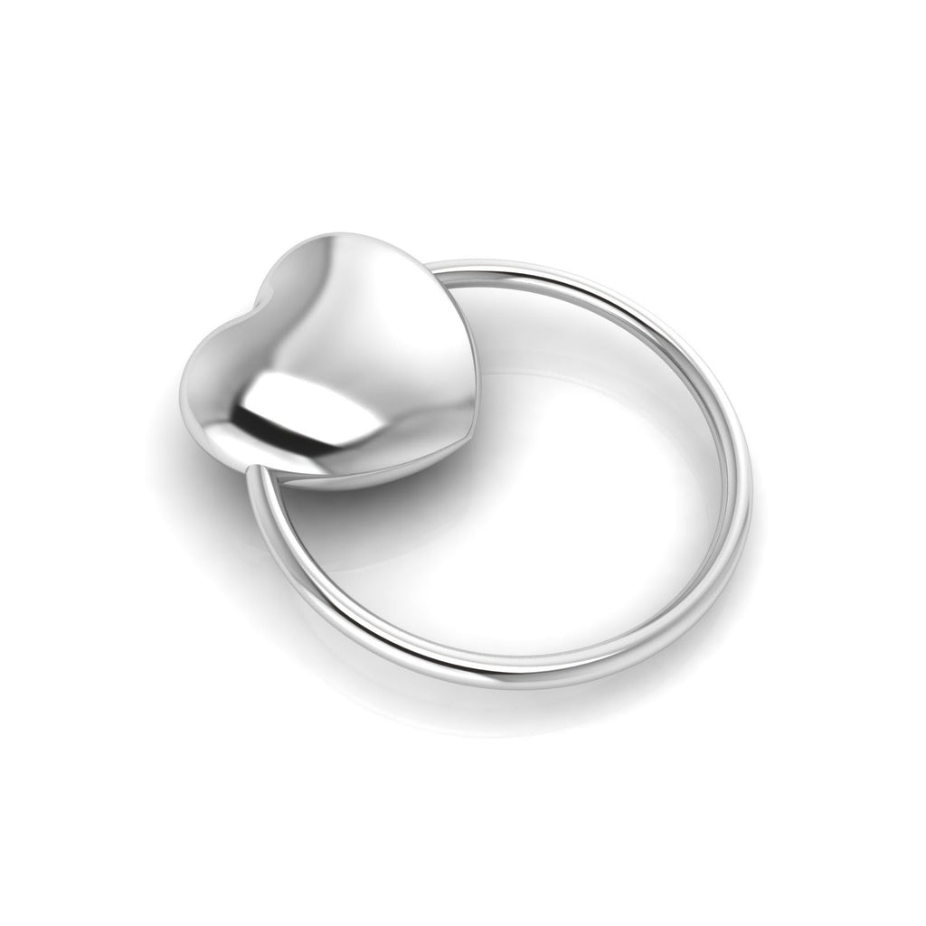 Sterling Silver Rattle & Teether - Heart Ring