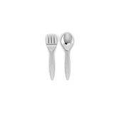 Sterling Silver Spoon/Fork Set - Plain