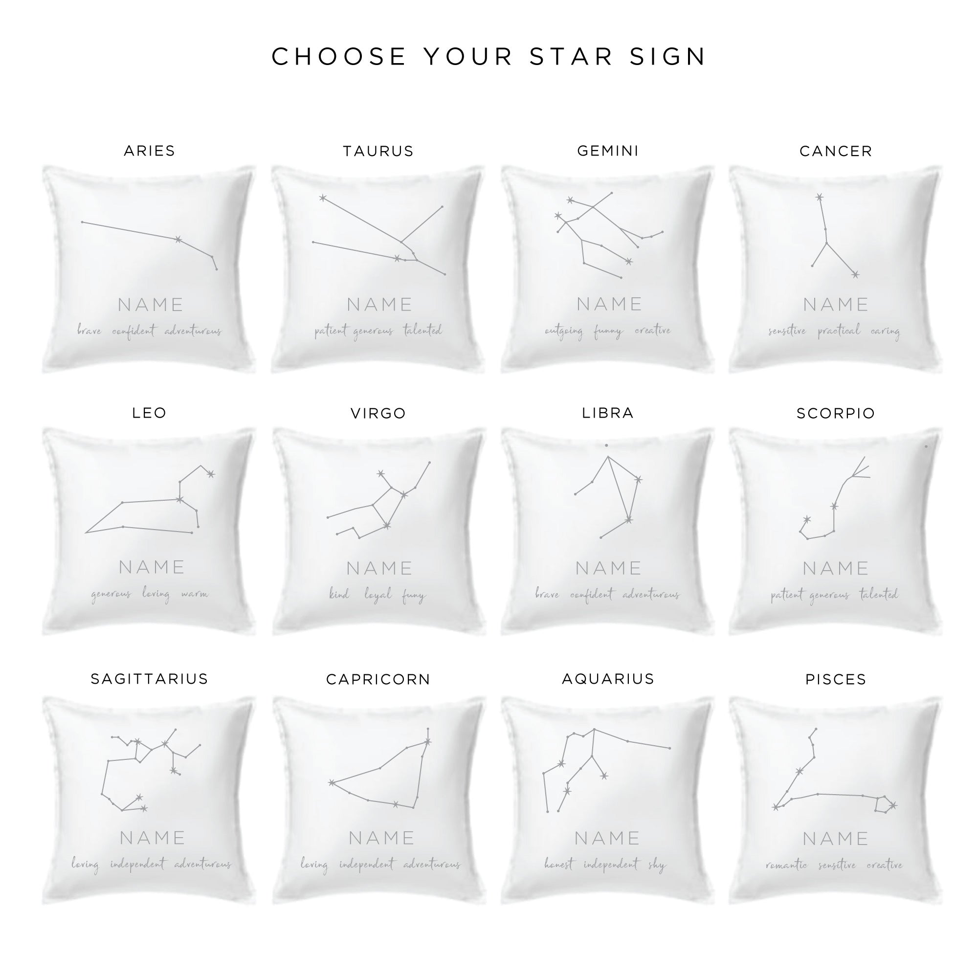 Personalised Star Sign Cushion