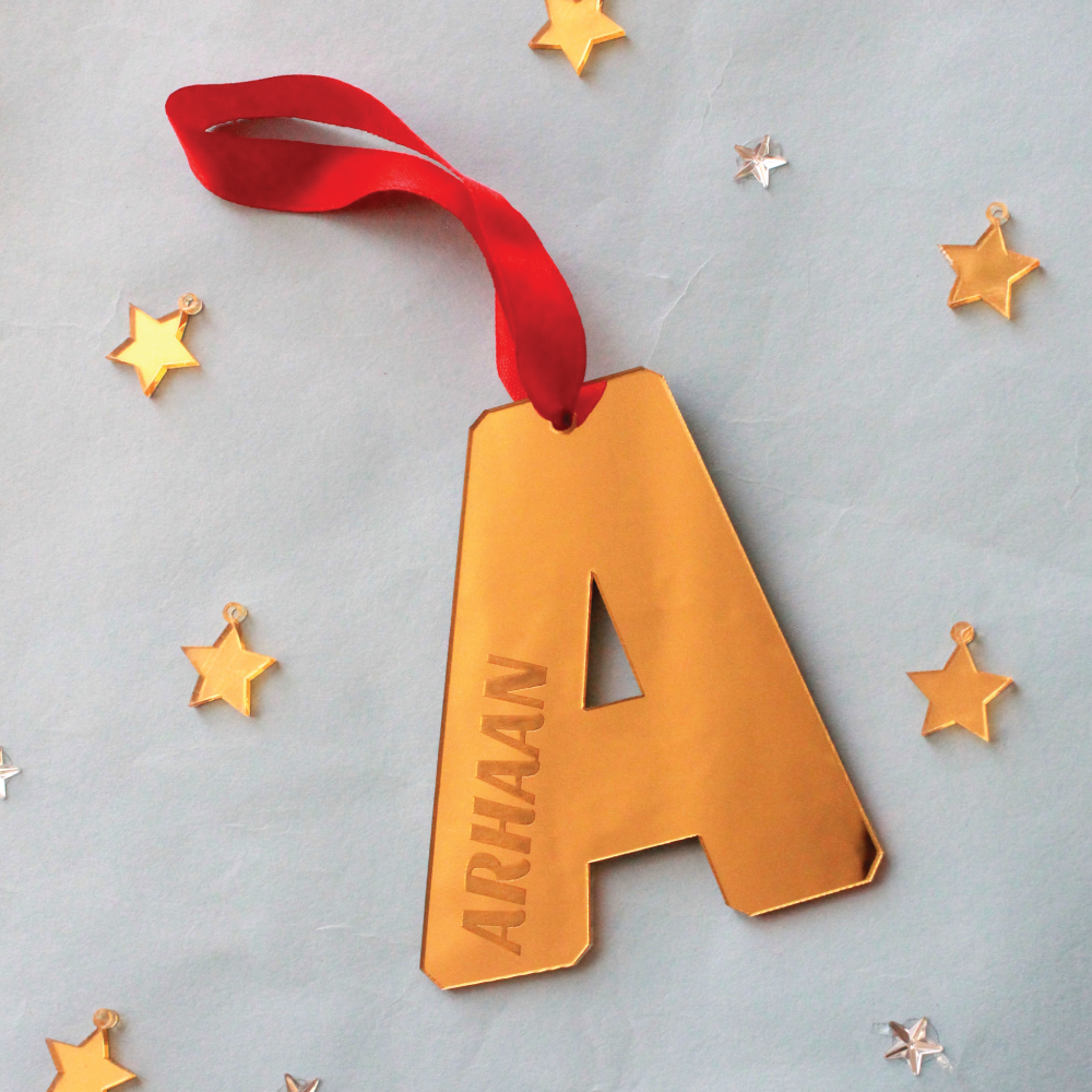 Alphabet Ornament- Gold/ Silver