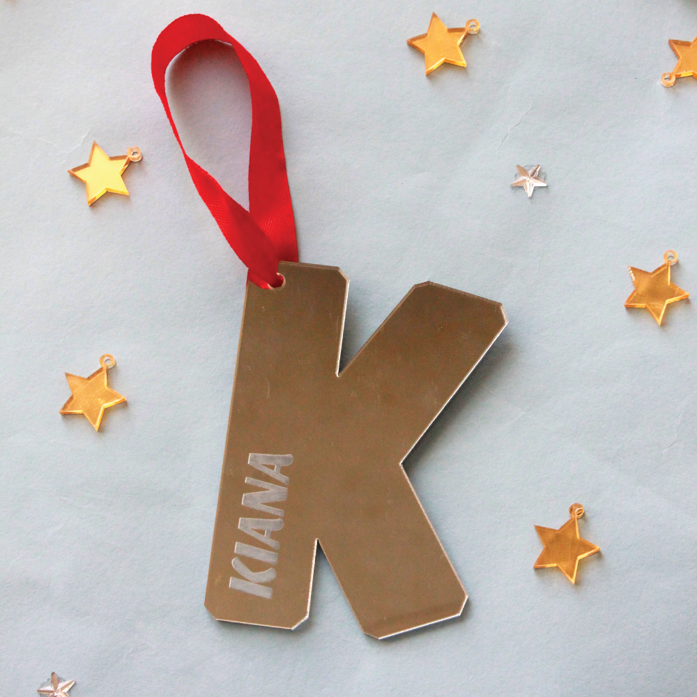 Alphabet Ornament- Gold/ Silver