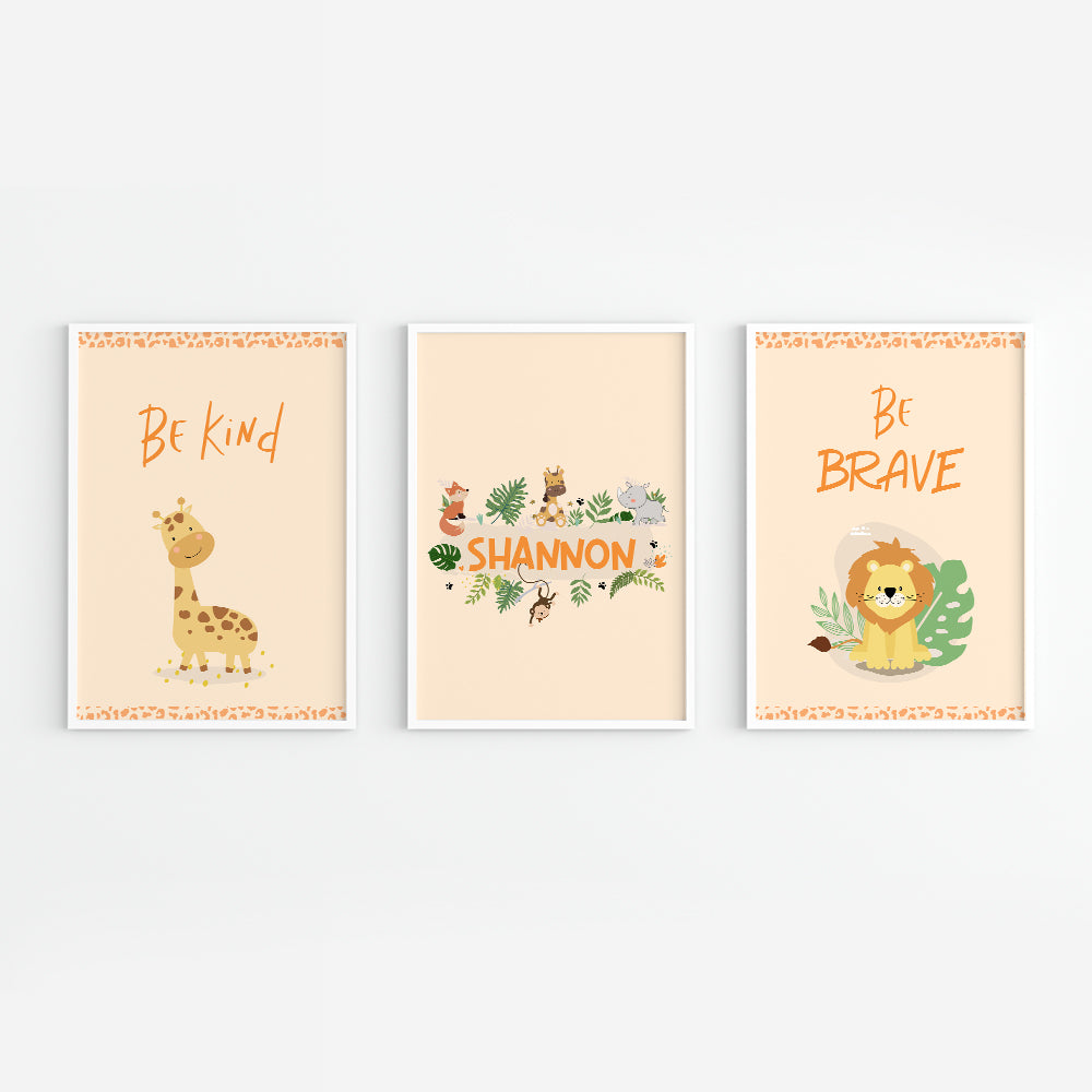 Doodle's Wall Frames - Baby Animals (Set Of 3) Style 1